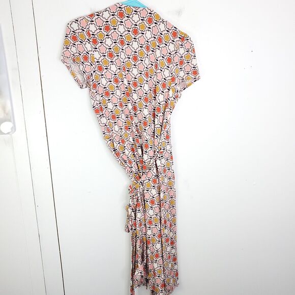 Boden Dress Womens 10 Wrap Tie Waist Frosting Floral Daisy Summer Knee Length - Picture 2 of 11